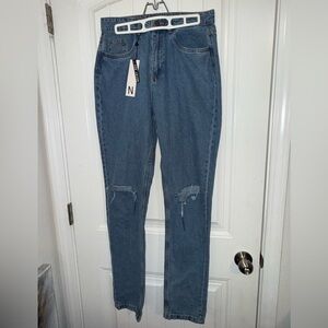 Noisy May Donna HW medium blue denim  Jeans (Medium Blue Denim) NWT